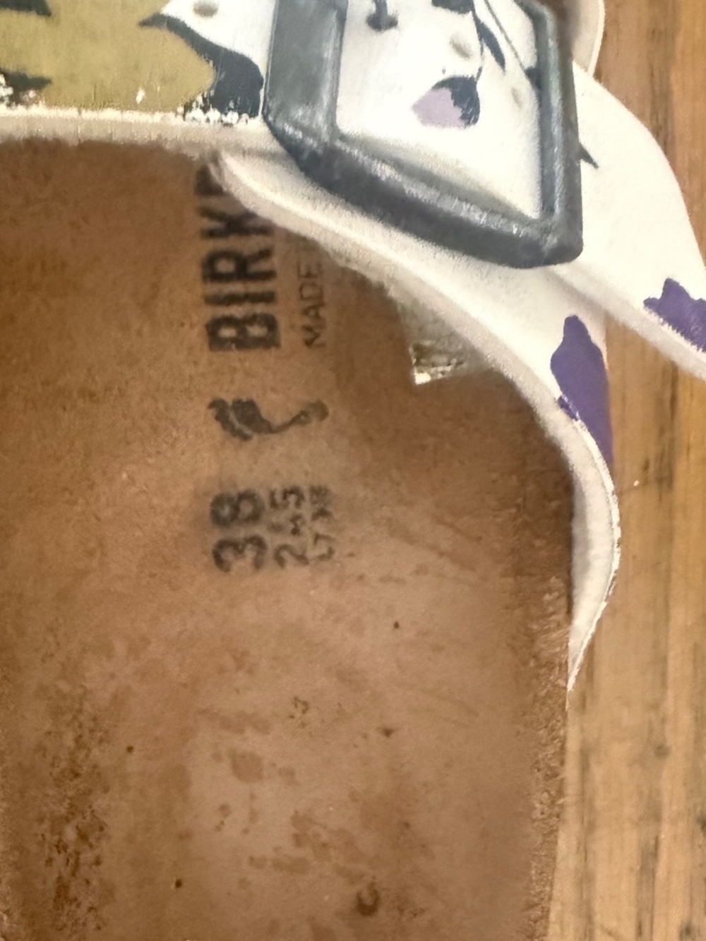 FLoral Birkenstocks leather Size 37 - Picture 2 of 2